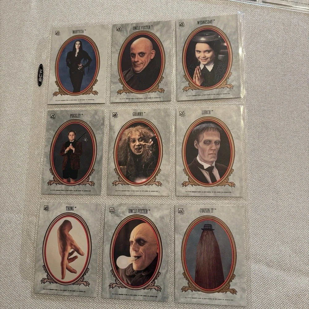 The Addams Family Topps Trading‎ Card Set 99 Cards 11 Stickers Wednesday Addams
